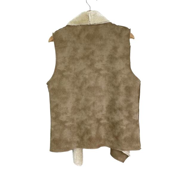 COZYCORE Faux Fur Shearling-Style Vest – Soft Neutral Layer – Women’s L - Picture 2 of 7